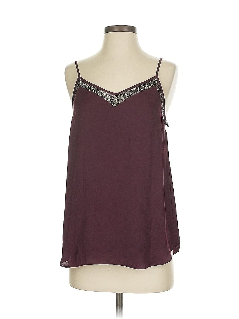 Pre-owned 1.state Sleeveless Blouse In Burgundy