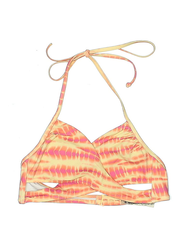 Pre-owned Victoria's Secret Pink Swimsuit Top Orange Tie-dye Pattern Swimwear