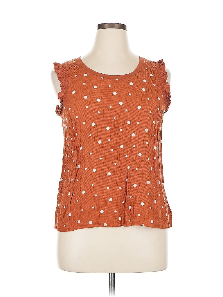 Pre-owned Ella Moss Sleeveless T-shirt In Brown