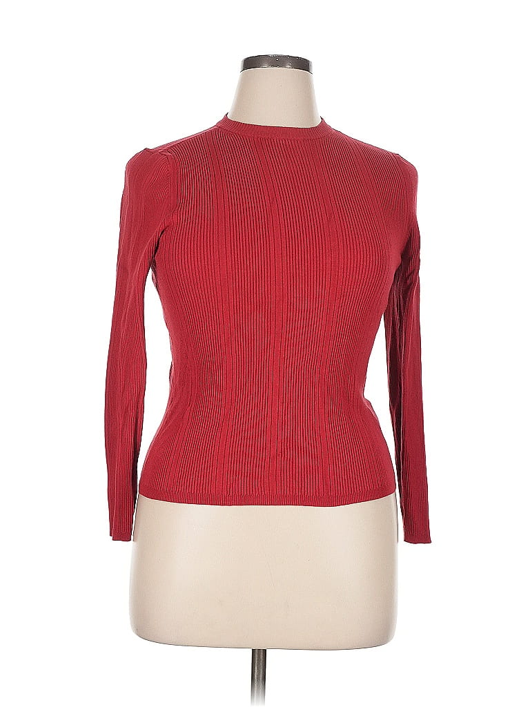 Pre-owned M&s Collection Turtleneck Sweater In Red