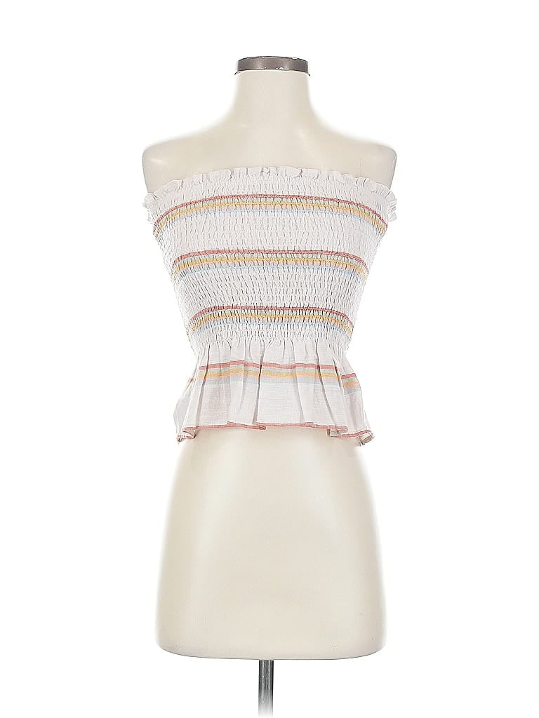 American Eagle Outfitters Tube Top White Strapless Neckline Tops In Multi