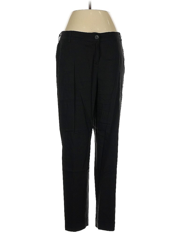 Pre-owned Eileen Fisher Linen Pants In Black