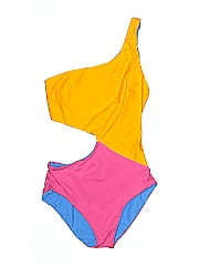 Solid & Striped One Piece Swimsuit