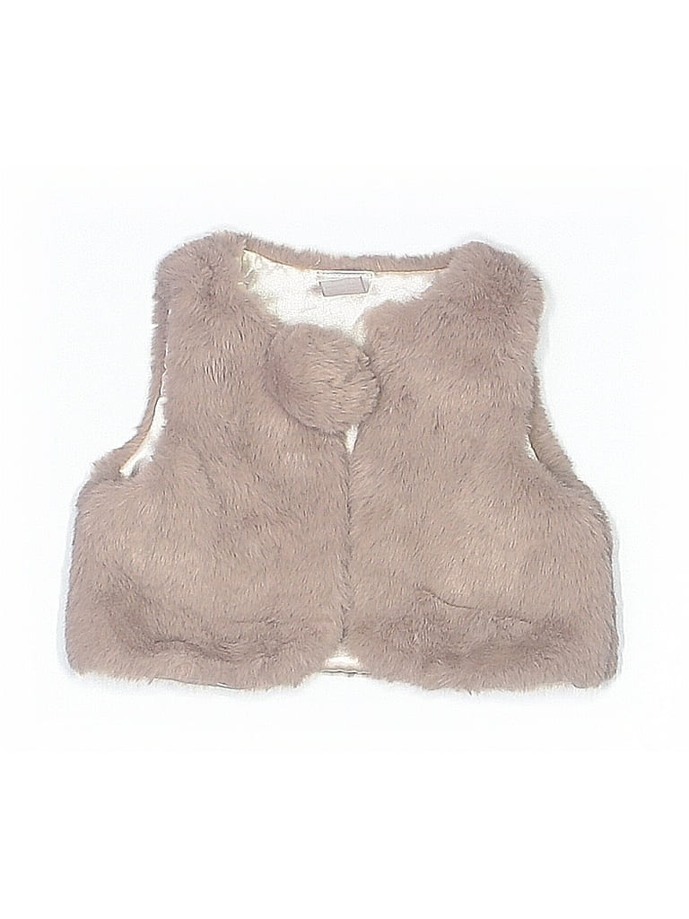 Pre-owned Baby Essentials Babies' Faux Fur Vest In White