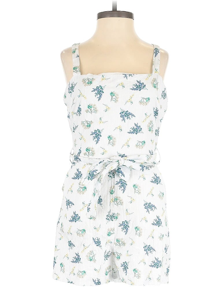 Pre-owned Copper Key Romper In White