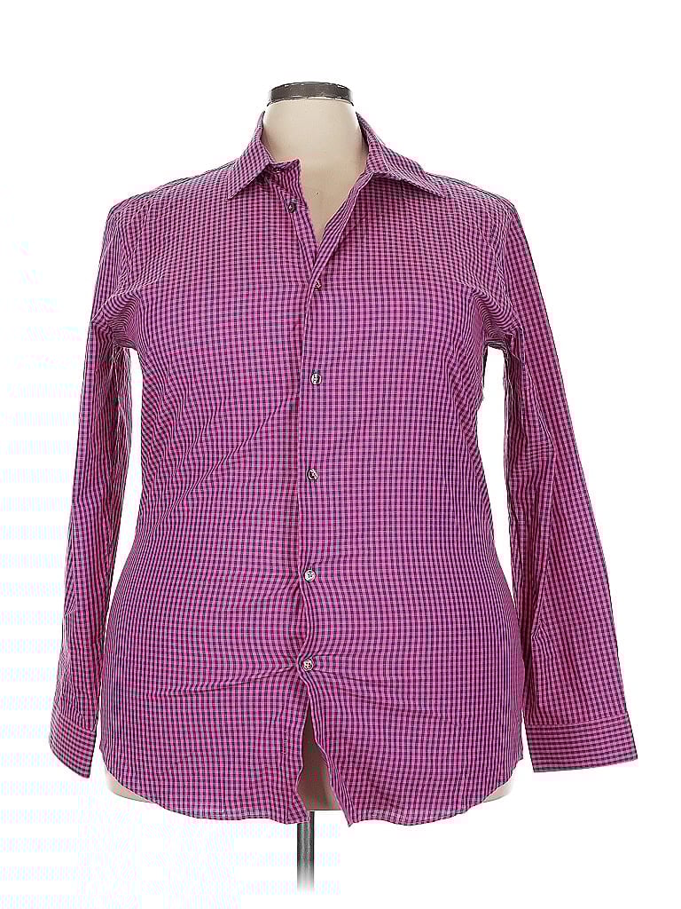 Pre-owned Apt. 9 Long Sleeve Button Down Shirt In Purple