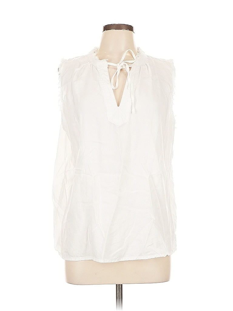 Click to view more detailed imagery on our partner's website Pre-owned Workshop Republic Clothing Sleeveless Blouse In White