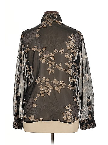 Linda Allard Ellen Tracy Long Sleeve Silk Top (view 2)