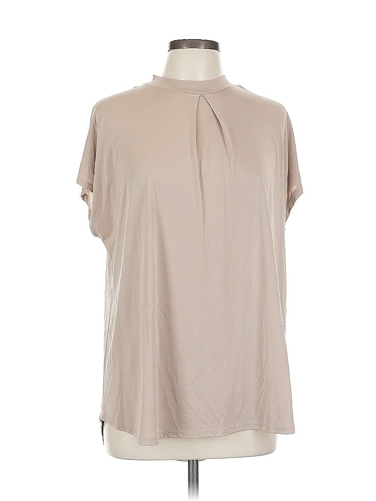 Pre-owned Fab'rik Short Sleeve Blouse In Brown