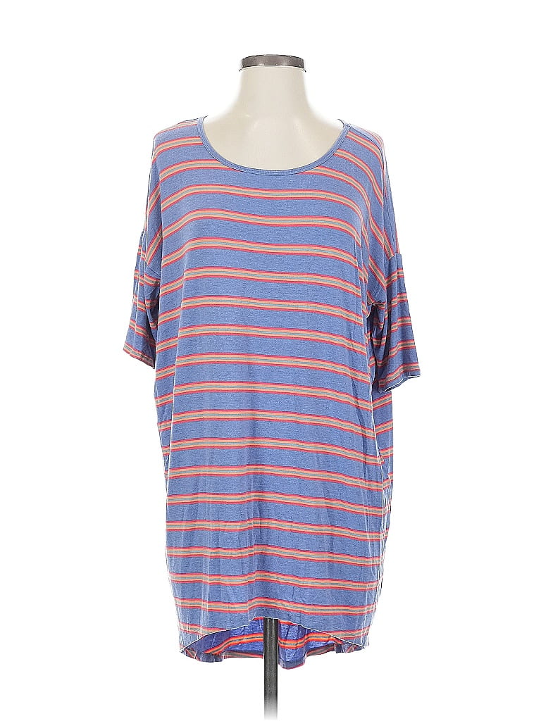 Pre-owned Lularoe Short Sleeve T-shirt In Blue