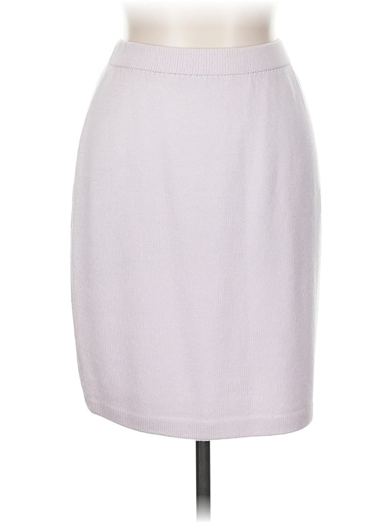 Pre-owned St. John Collection By Marie Gray Formal Skirt In Gray