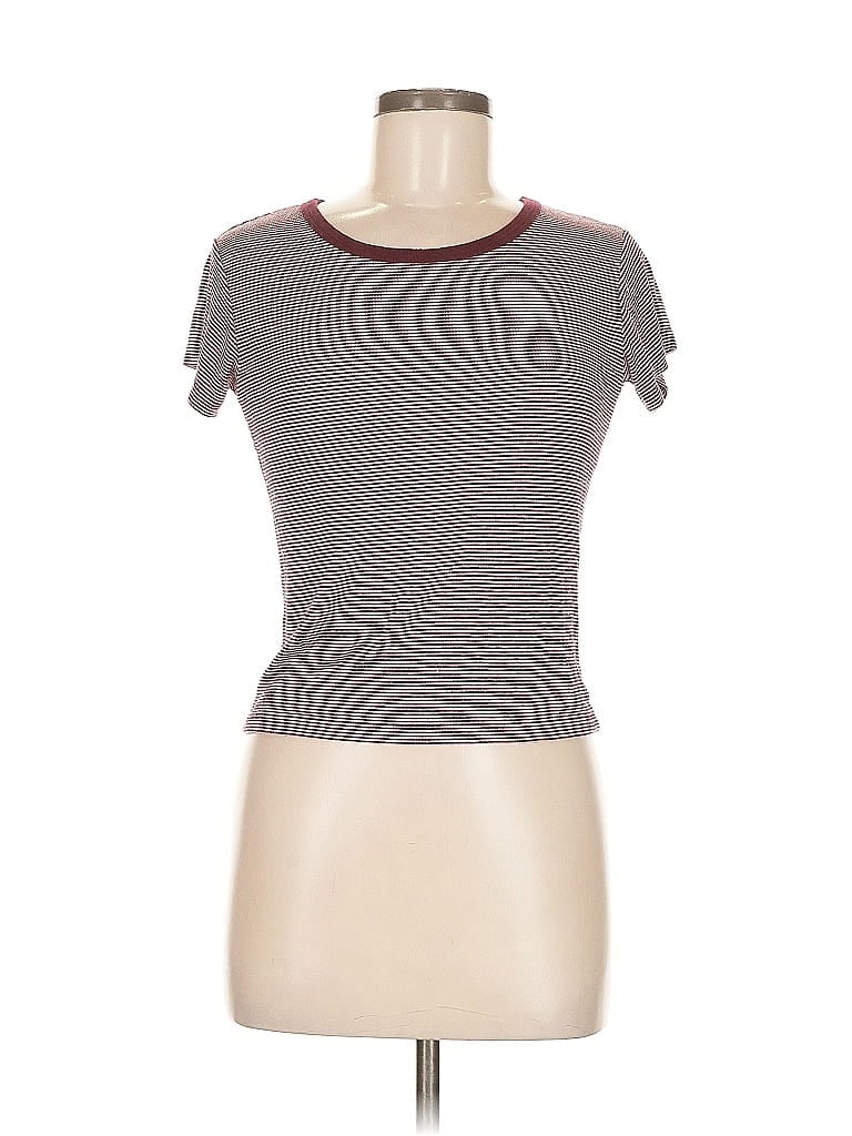 BRANDY MELVILLE Pre-owned Short Sleeve T-shirt In Gray