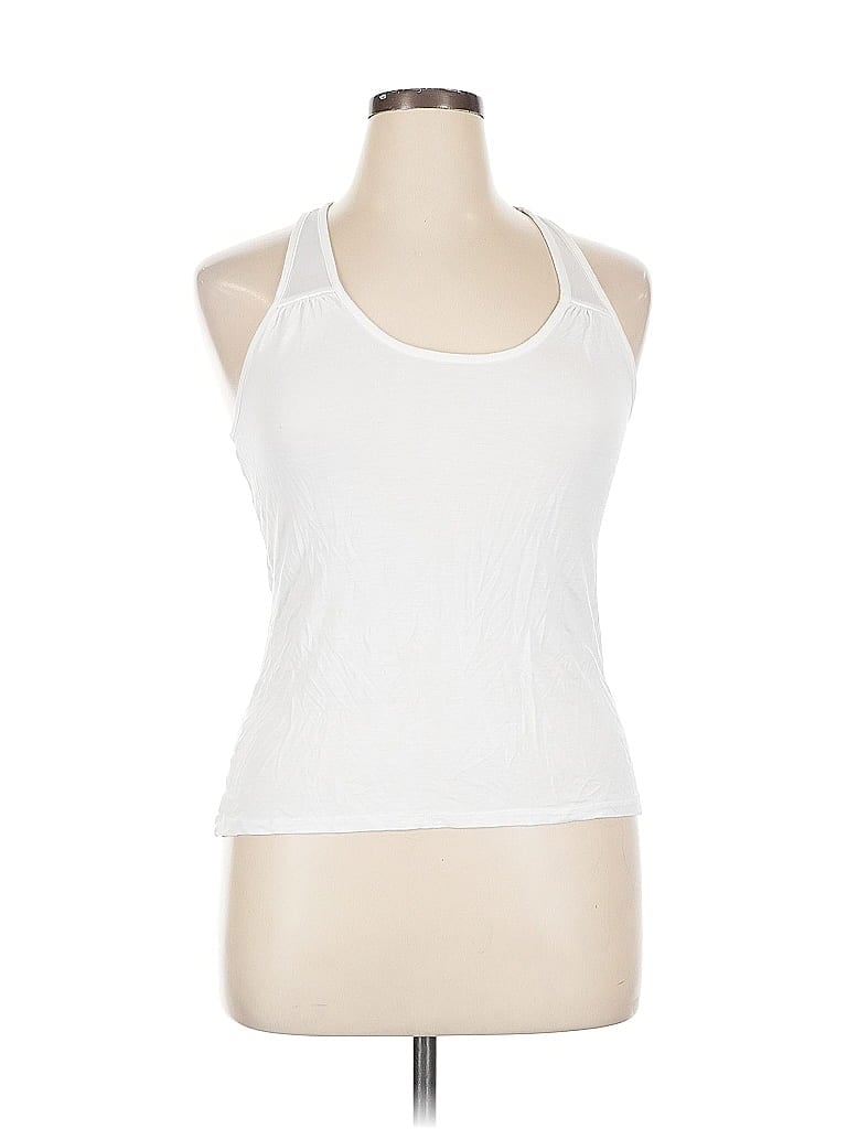 Pre-owned Ambiance Apparel Tank Top White Halter Neckline Tops