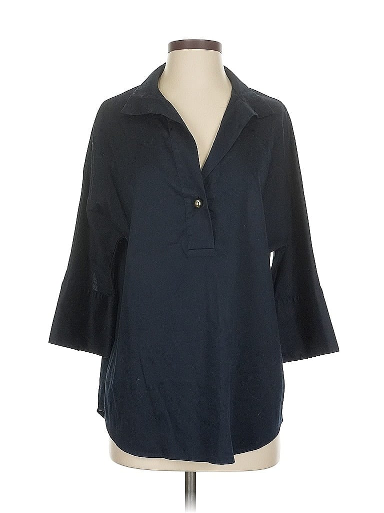 Pre-owned Tuckernuck 3/4 Sleeve Button Down Shirt In Blue