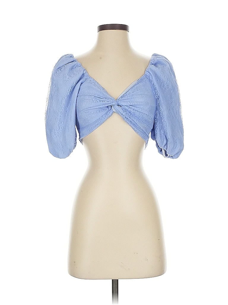 Pre-owned Song Of Style Short Sleeve Blouse In Blue