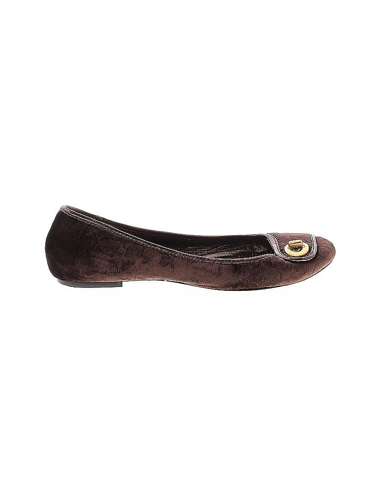 Pre-owned Coach Flats In Brown