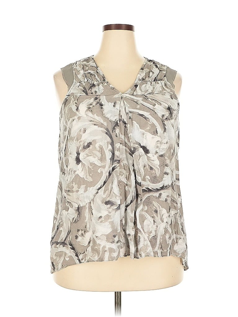 Pre-owned Simply Vera Vera Wang Sleeveless Blouse In Silver