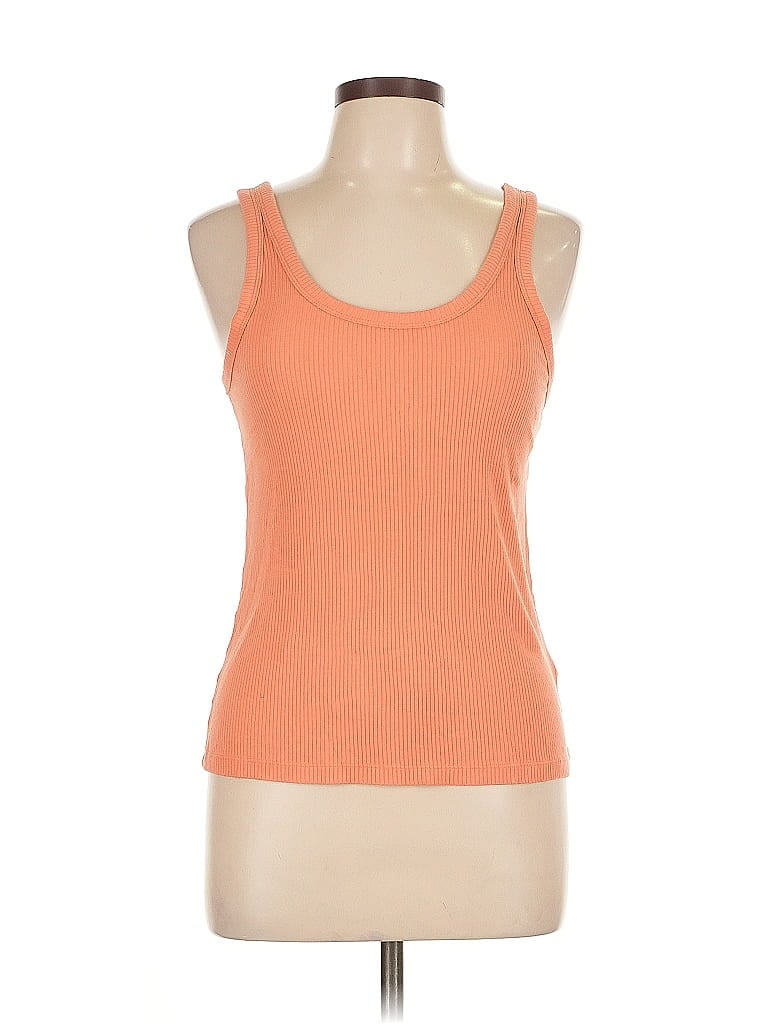 Pre-owned Assorted Brands Tank Top Orange Scoop Neck Tops