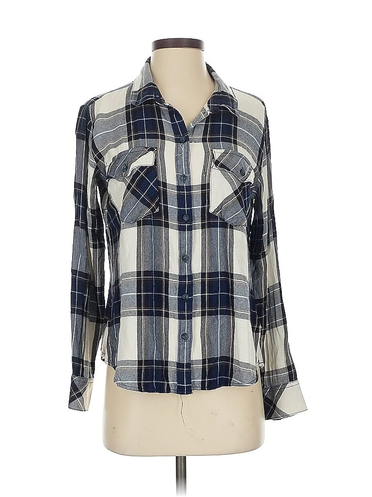 Click to view more detailed imagery on our partner's website Pre-owned Sanctuary 3/4 Sleeve Button Down Shirt In Blue