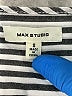 Max Studio 100% Rayon Stripes Gray 3/4 Sleeve Blouse Size S - photo 7
