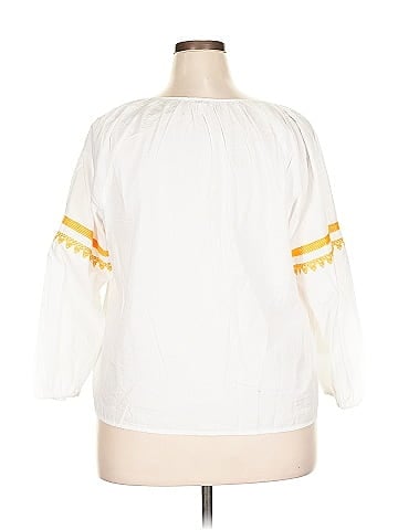 J.Crew Factory Store 3/4 Sleeve Blouse (view 2)