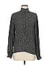 Wilkes Bashford 100% Silk Polka Dots Black Long Sleeve Silk Top Size 8 - photo 1