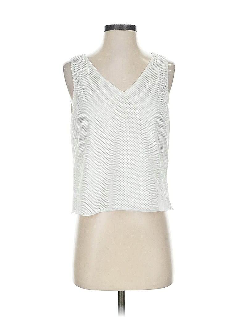 Pre-owned H By Halston Sleeveless Blouse In White