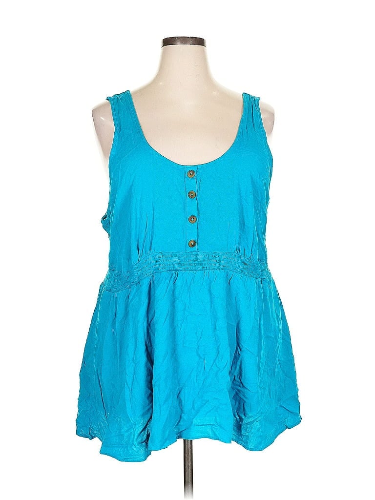 Pre-owned Torrid Sleeveless Blouse In Blue