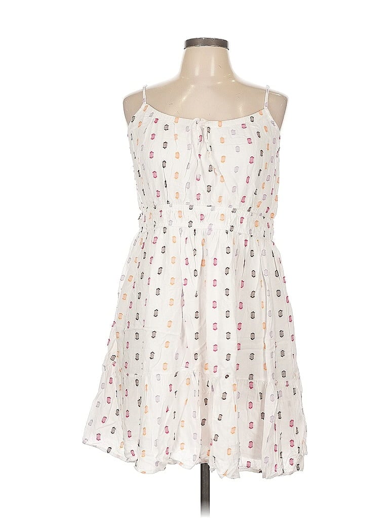 Pre-owned Ann Taylor Loft Casual Dress In White