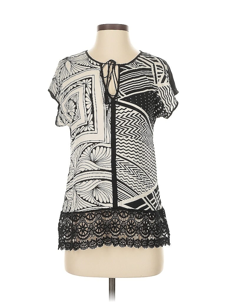 Pre-owned Tiny Short Sleeve Blouse In Gray