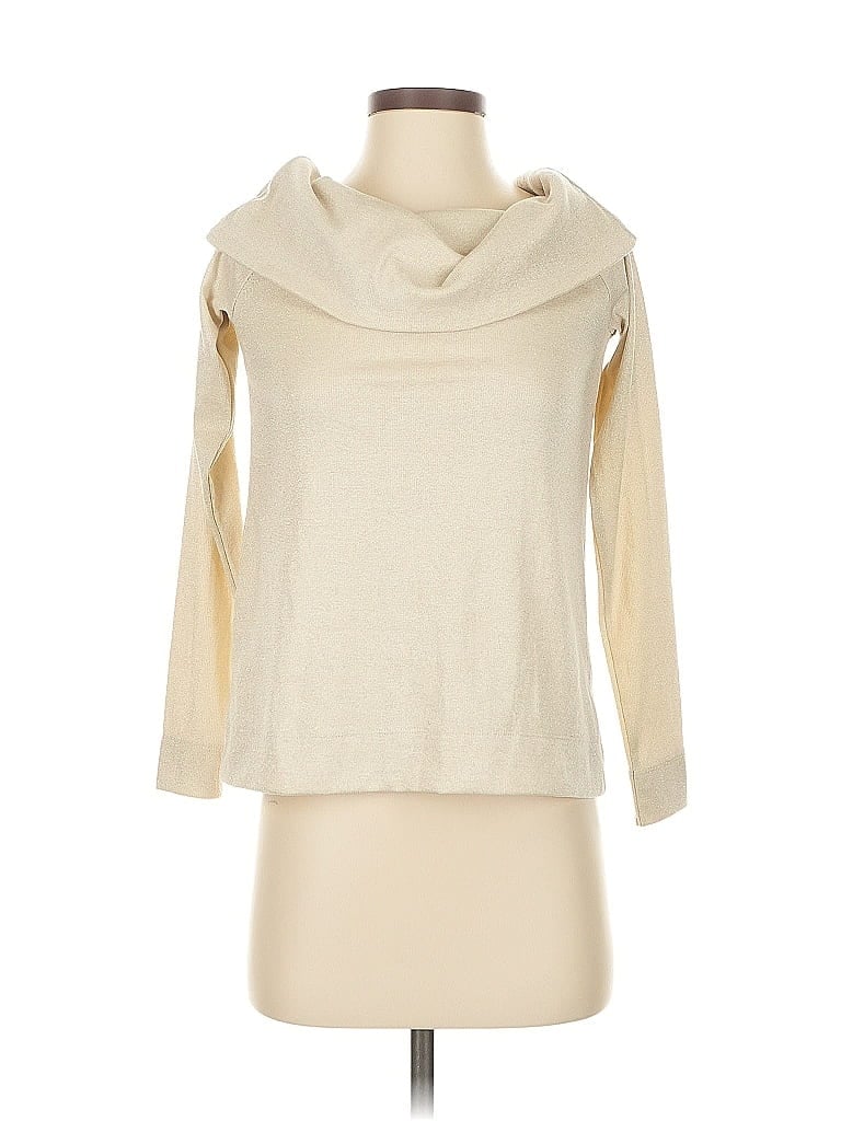 Pre-owned Ann Taylor Loft Pullover Sweater In White