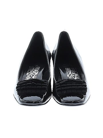 Salvatore Ferragamo Patent Leather Embellished Pumps  (view 2)