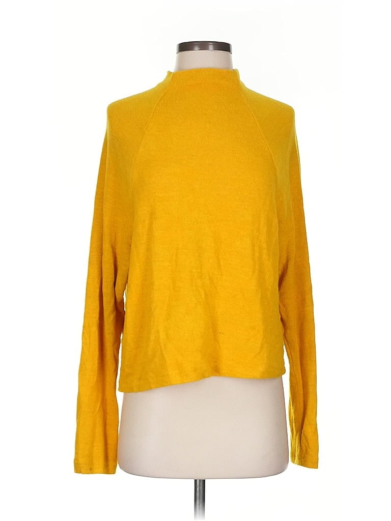 Pre-owned H&m Turtleneck Sweater In Yellow