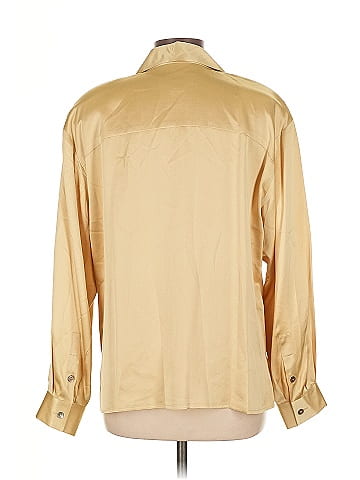 Linda Allard Ellen Tracy Long Sleeve Silk Top (view 2)