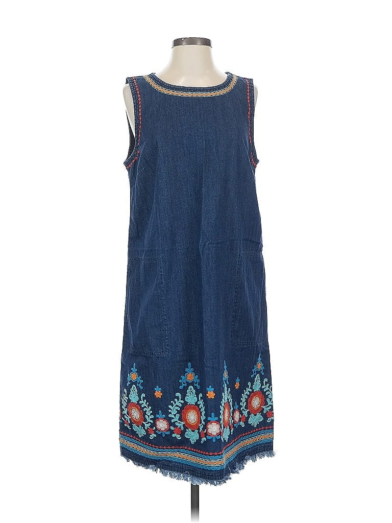 Pre-owned Jjill Casual Dress In Blue