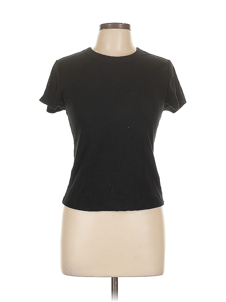 Pre-owned Old Navy Short Sleeve Top Black Crew Neck Tops
