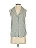 Thread & Supply Gray Sleeveless Button-Down Shirt Size S - photo 1