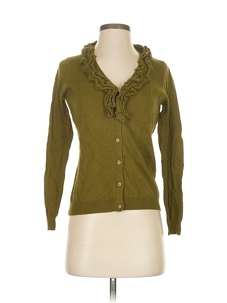 Pre-owned Talbots Cardigan Sweater In Green