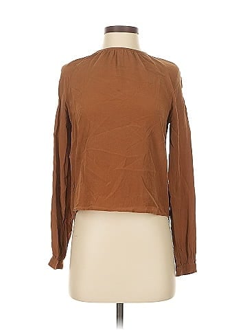 Babaton Long Sleeve Silk Top (view 1)