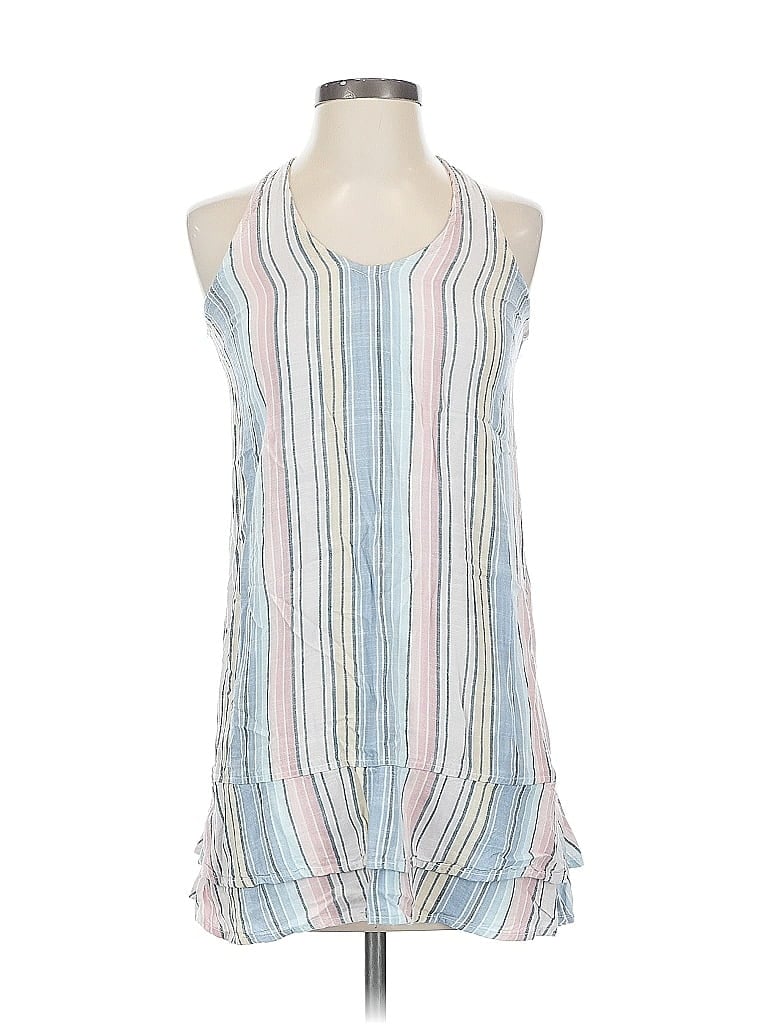 Pre-owned Bella Dahl Tank Top Blue Halter Neckline Tops