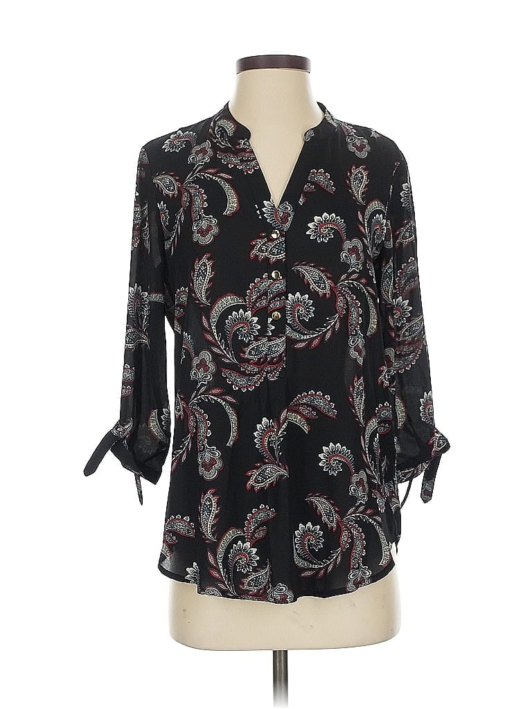 Pre-owned Ivanka Trump 3/4 Sleeve Blouse In Black