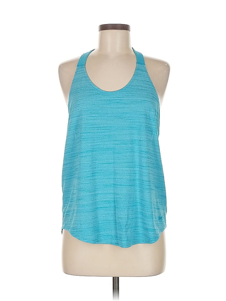 Pre-owned Nike Tank Top Blue Halter Neckline Tops