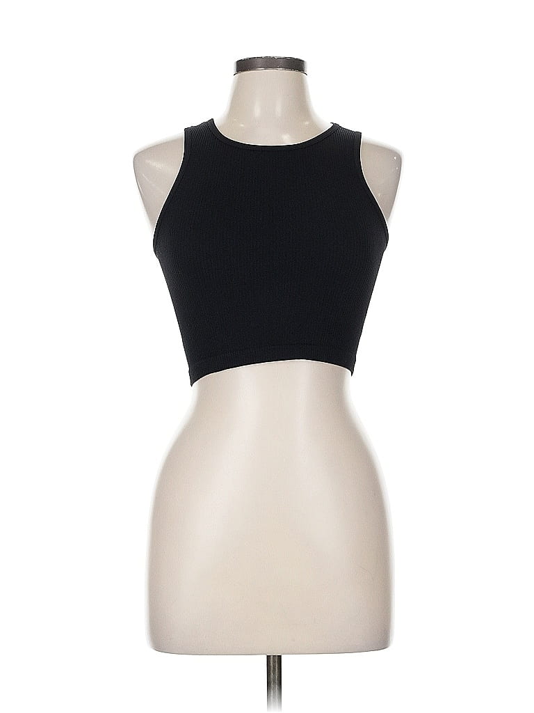 Pre-owned Pull & Bear Tank Top Black Halter Neckline Tops