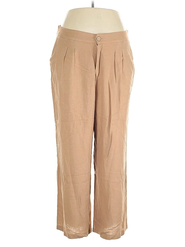 Pre-owned Assorted Brands Linen Pants In Brown