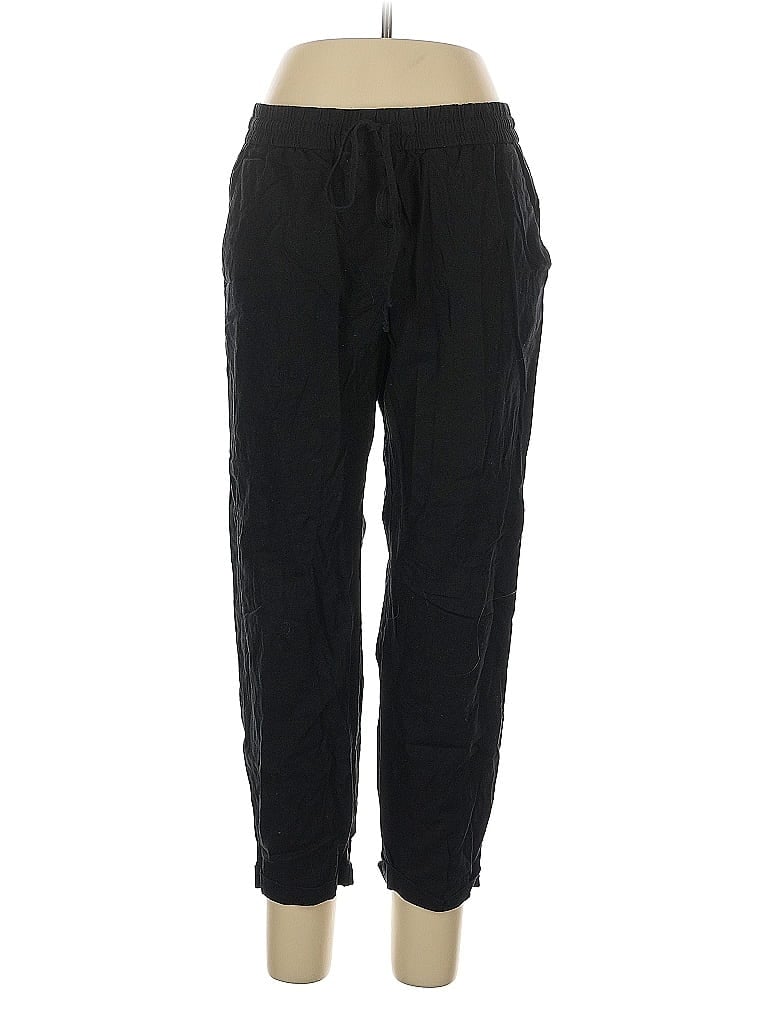 Pre-owned J.crew Factory Store Linen Pants In Black