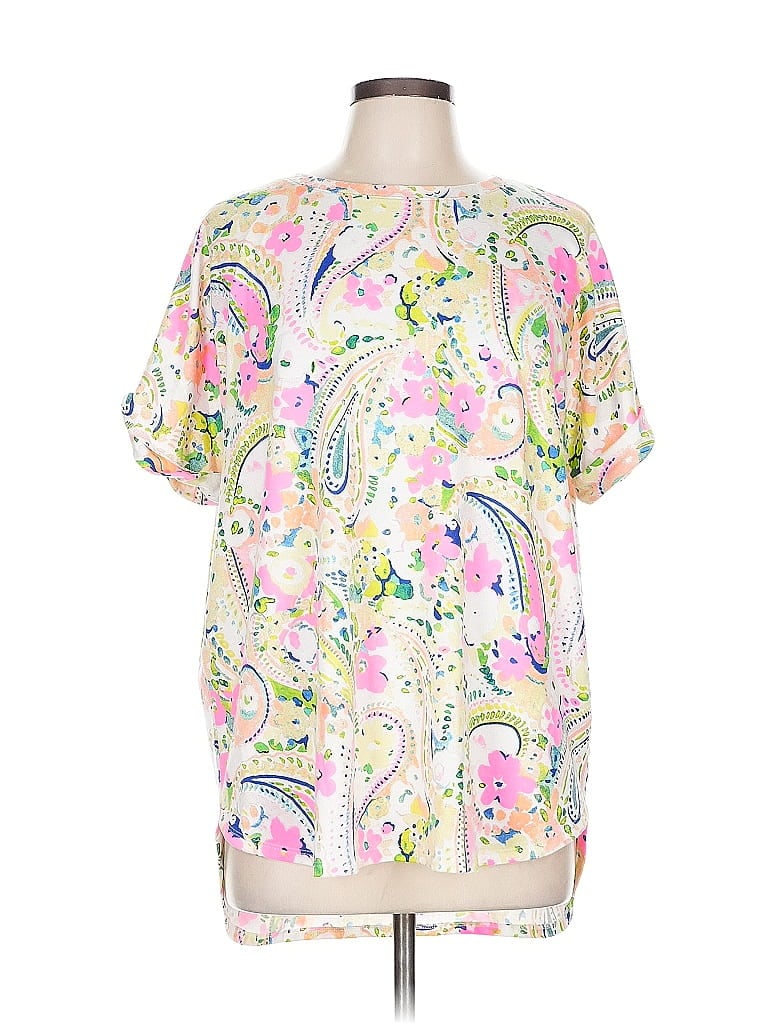 Pre-owned Crown & Ivy Short Sleeve T-shirt In White