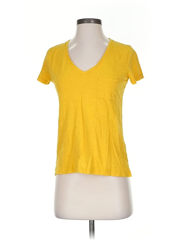 Pre-owned Madewell Short Sleeve T-shirt In Yellow