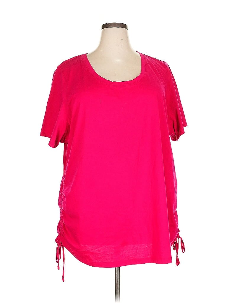 Pre-owned Fashion Bug Short Sleeve Blouse In Pink