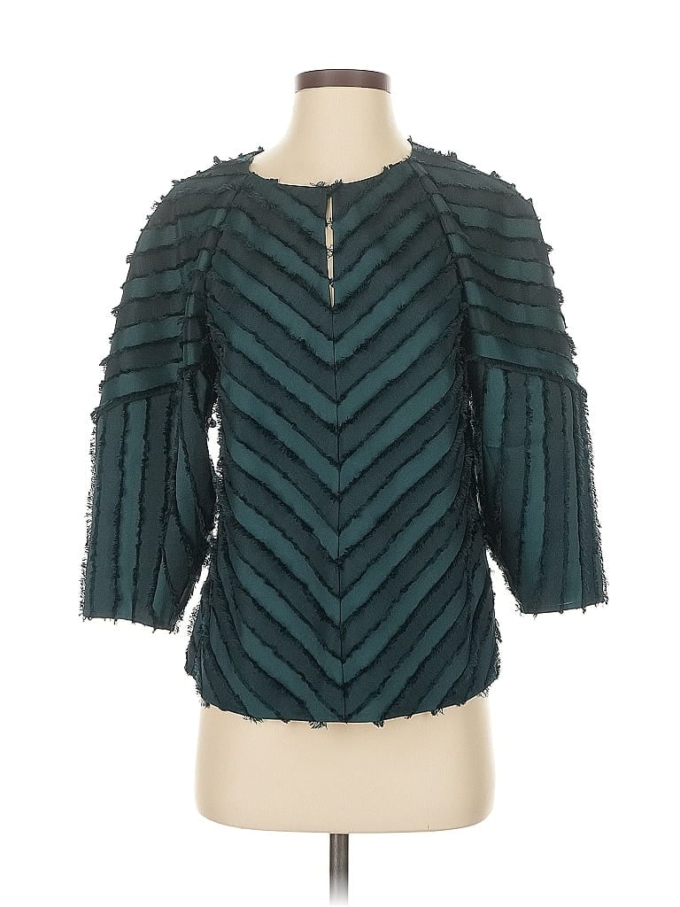 Pre-owned Rebecca Taylor 3/4 Sleeve Blouse In Blue