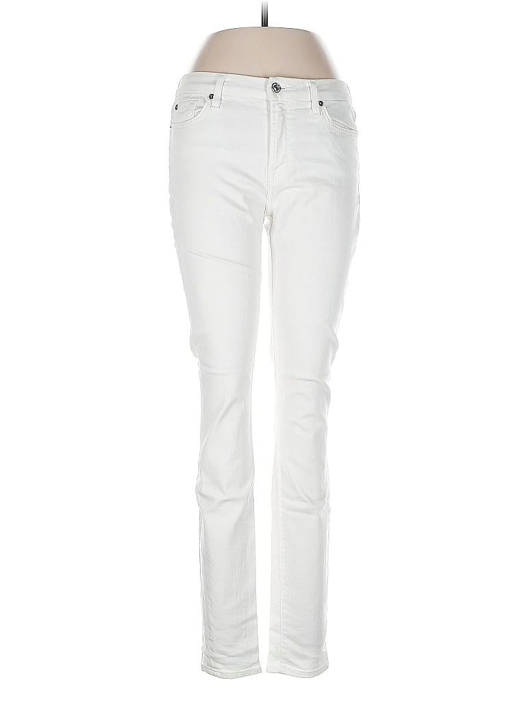 Pre-owned 7 For All Mankind Jeans In White